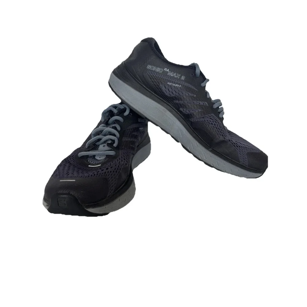 Salomon Sonic Ra Max 2 Running Shoes Mens 9.5 Black Blue 407898 Low Top Lace Up